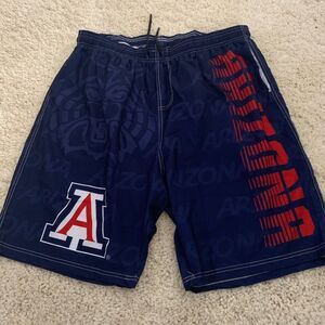 Arizona Wildcats Shorts NCAA G-III Mens 3XL Blue Swim Trunks Lined Nylon Logo